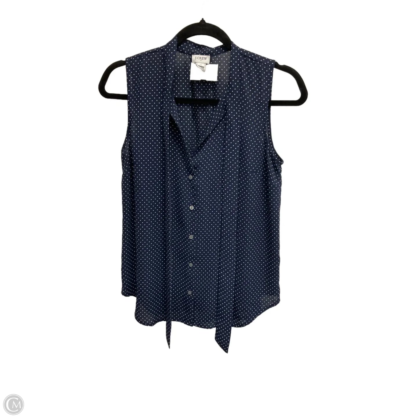 Blouse Sleeveless By J. Crew In Polkadot Pattern, Size: Xs