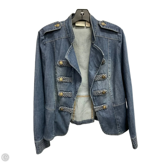Jacket Denim By Chicos In Blue, Size: S