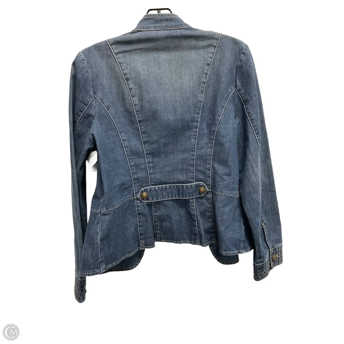 Jacket Denim By Chicos In Blue, Size: S