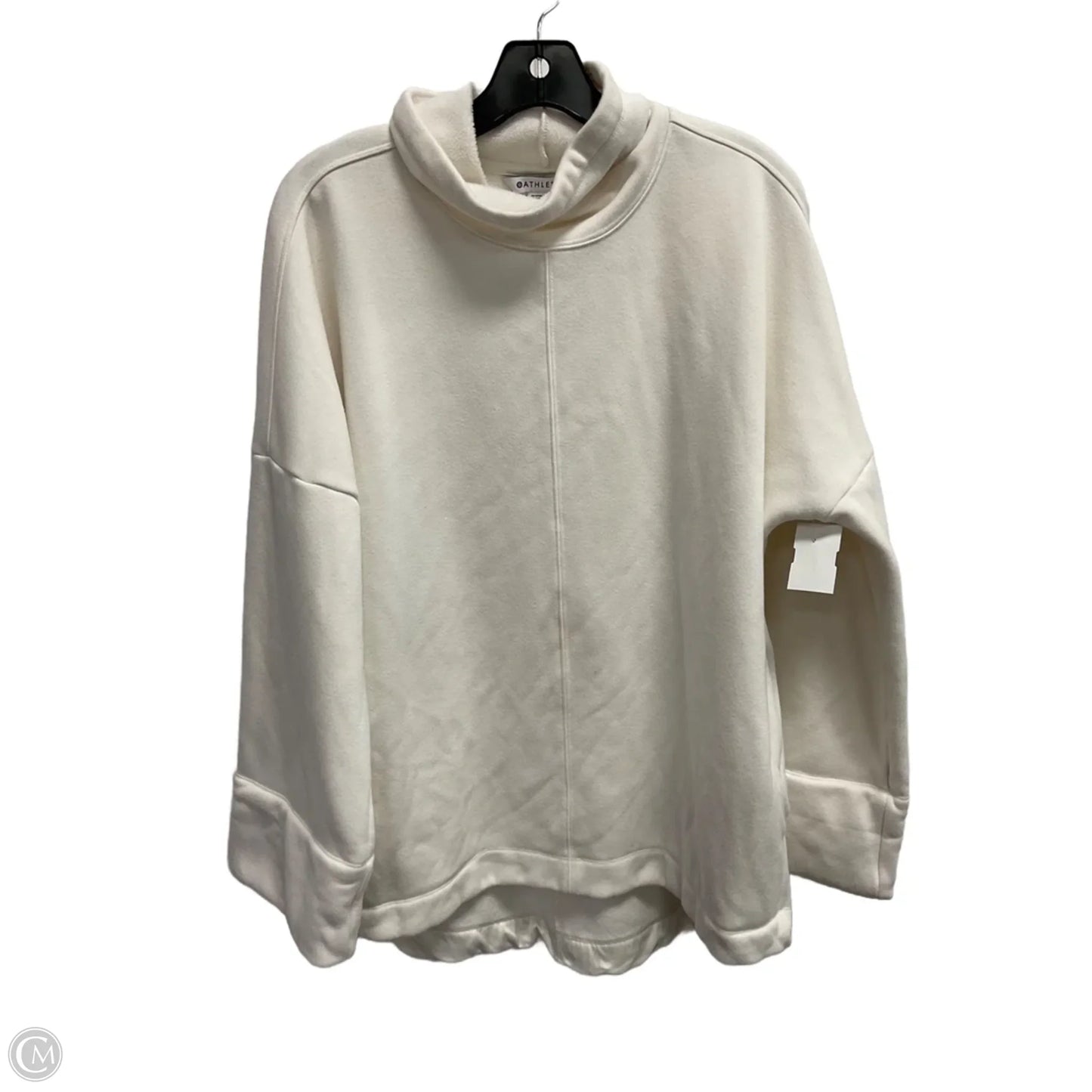 Sweatshirt Collar By Athleta In White, Size: M