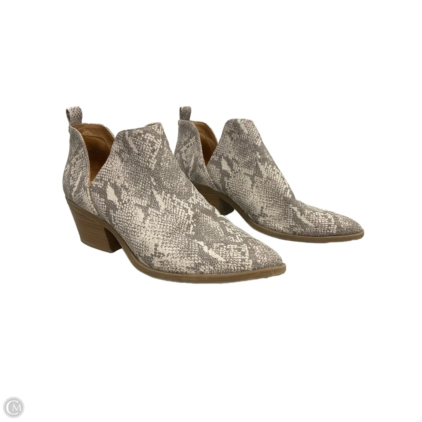 Boots Ankle Heels By Universal Thread In Snakeskin Print, Size: 11