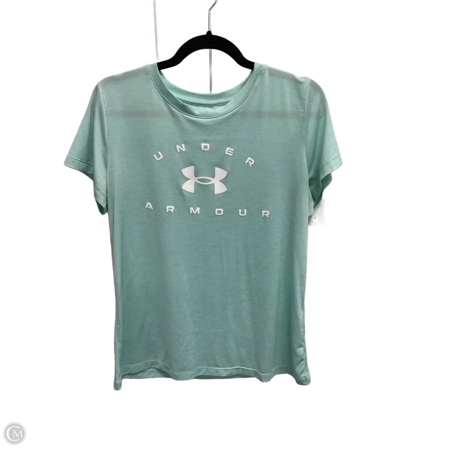 Athletic Top Short Sleeve By Under Armour In Blue, Size: L