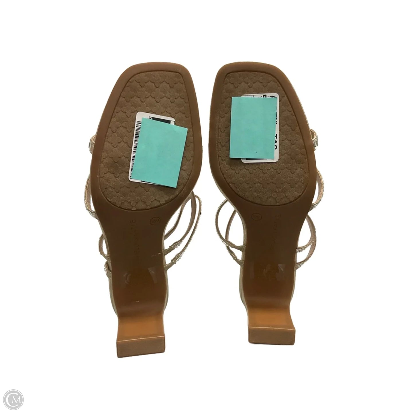 Sandals Heels Block By Nine West In Tan, Size: 10