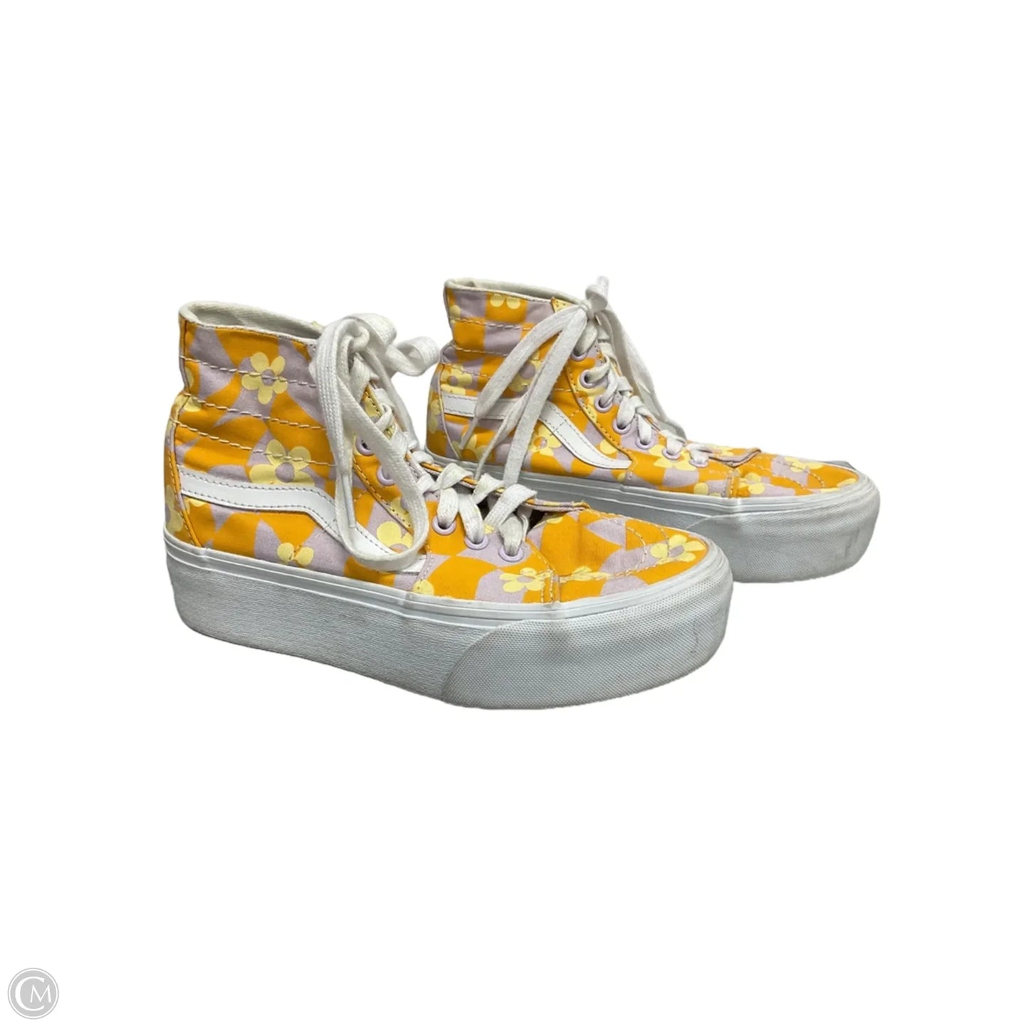 Shoes Sneakers Platform By Vans In Floral Print, Size: 7