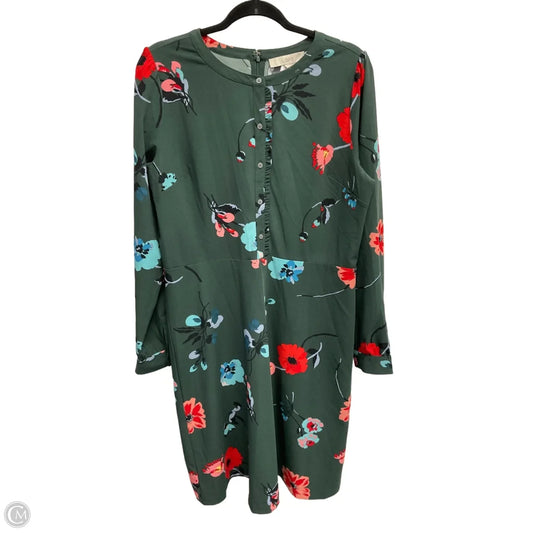 Dress Casual Midi By Loft In Floral Print, Size: L