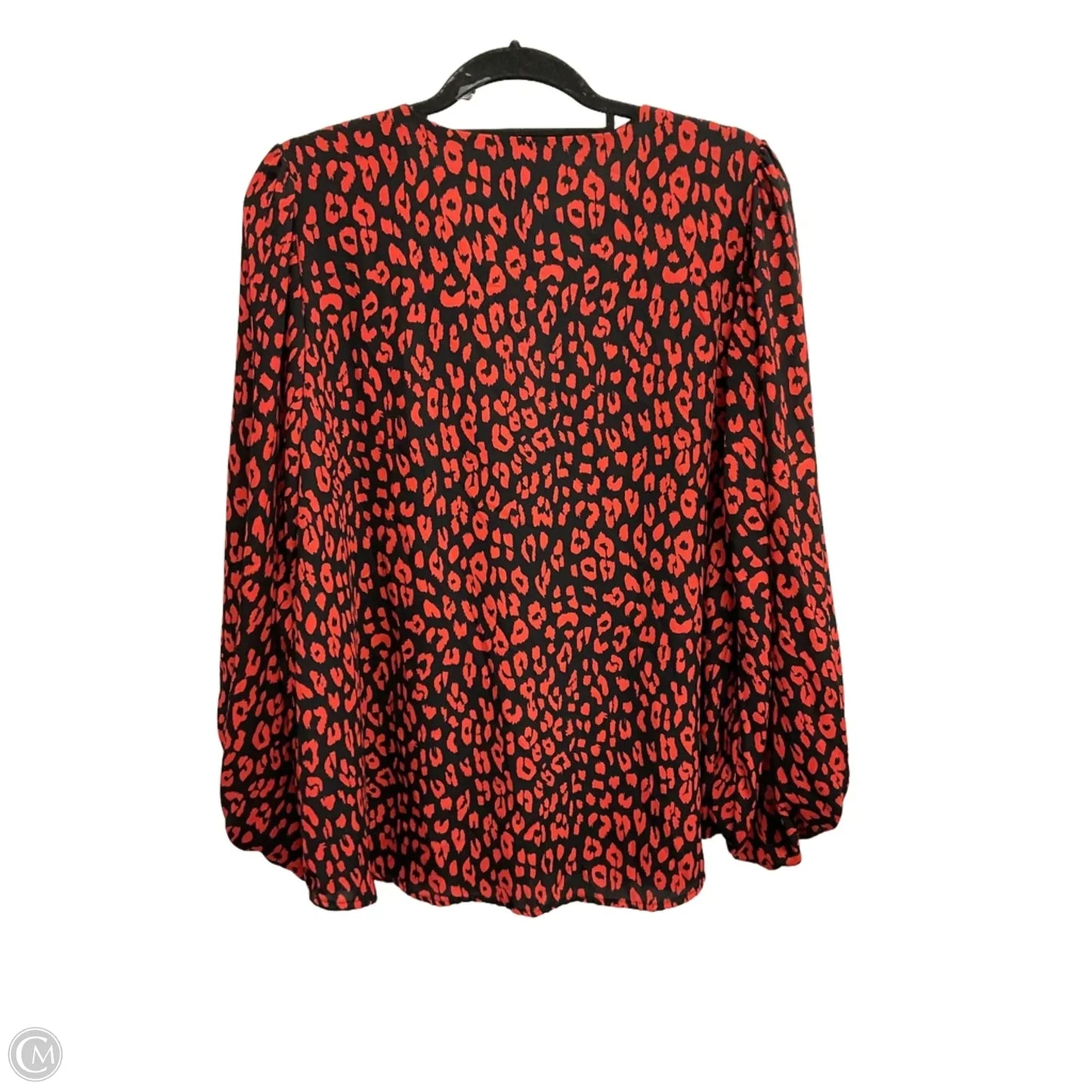 Blouse Long Sleeve By Adrienne In Animal Print, Size: L