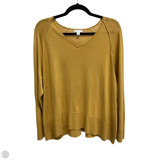 Top Long Sleeve By J. Jill In Yellow, Size: Xlp