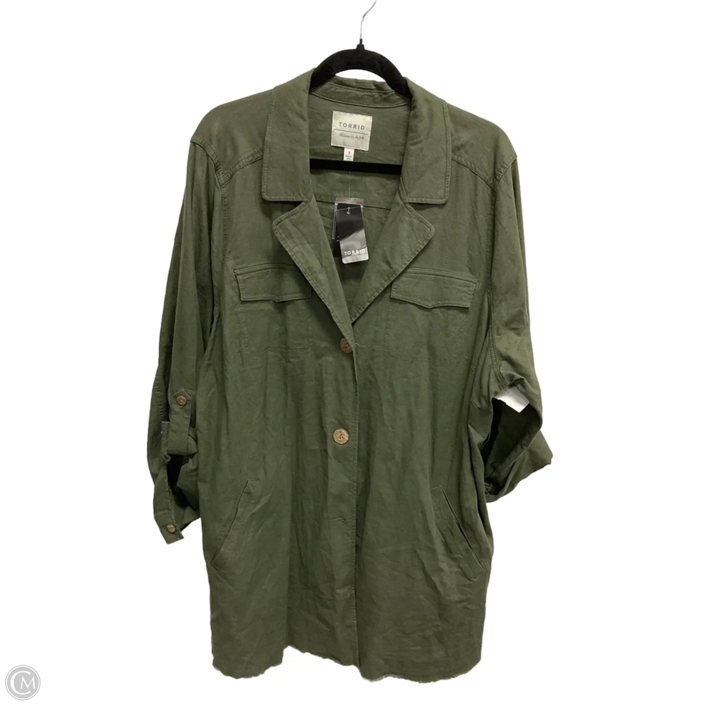 Jacket Other By Torrid In Green, Size: 3x
