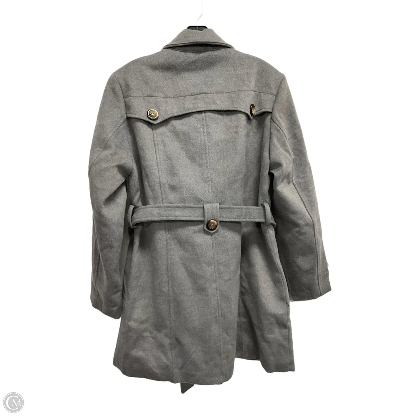 Coat Peacoat By Clothes Mentor In Grey, Size: L