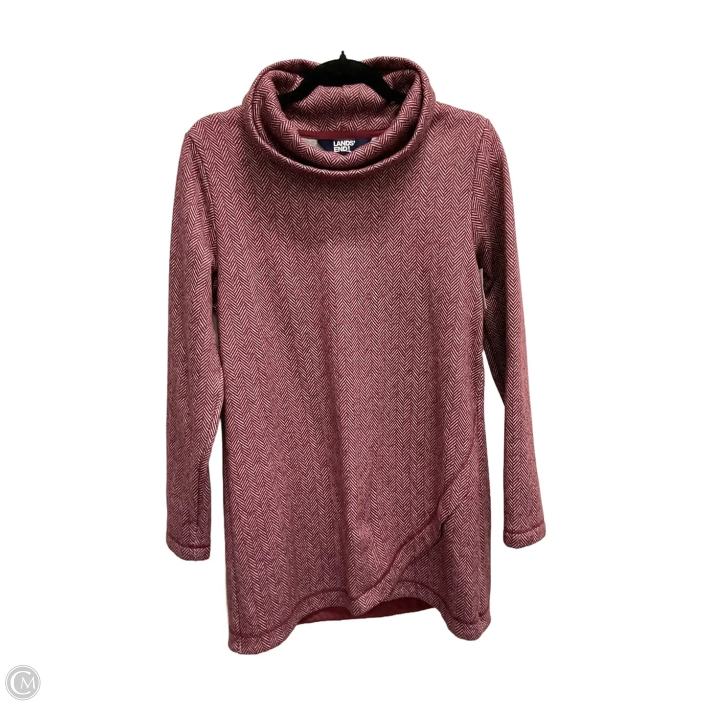 Sweatshirt Collar By Lands End In Red, Size: S