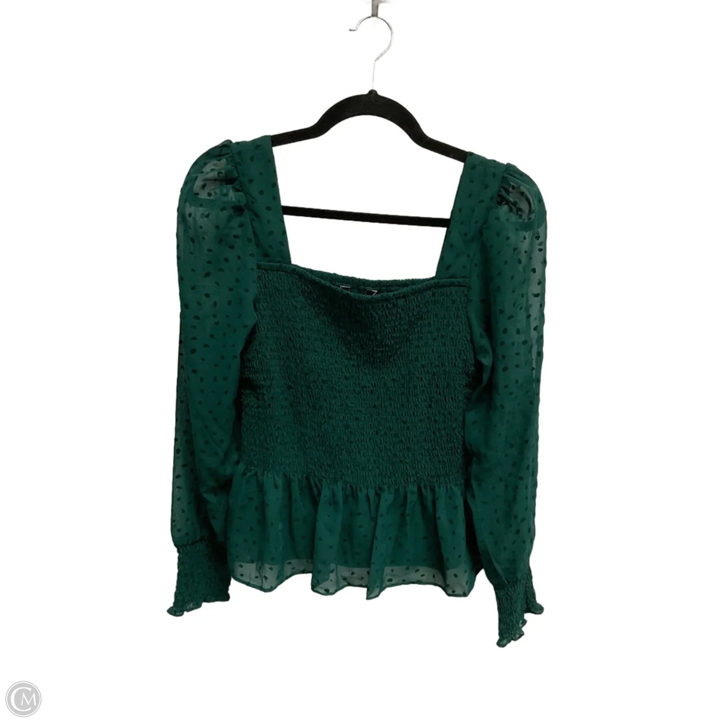 Blouse Long Sleeve By Nine West In Green, Size: M