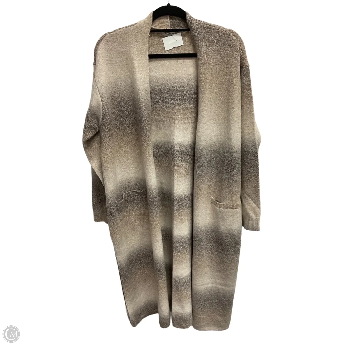 Cardigan By Liverpool In Tan, Size: Xl