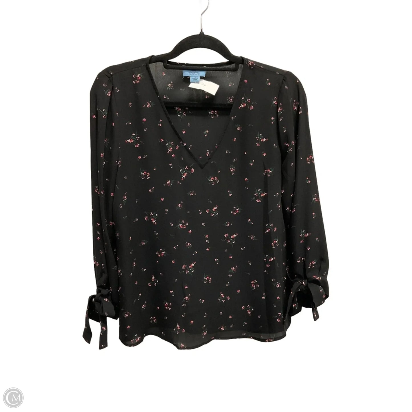 Blouse Long Sleeve By Cece In Floral Print, Size: S