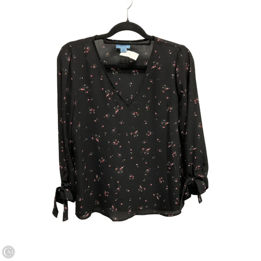 Blouse Long Sleeve By Cece In Floral Print, Size: S