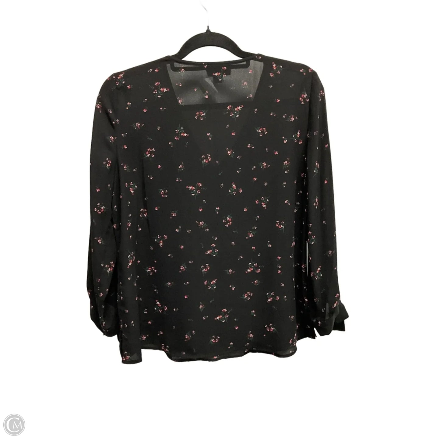 Blouse Long Sleeve By Cece In Floral Print, Size: S