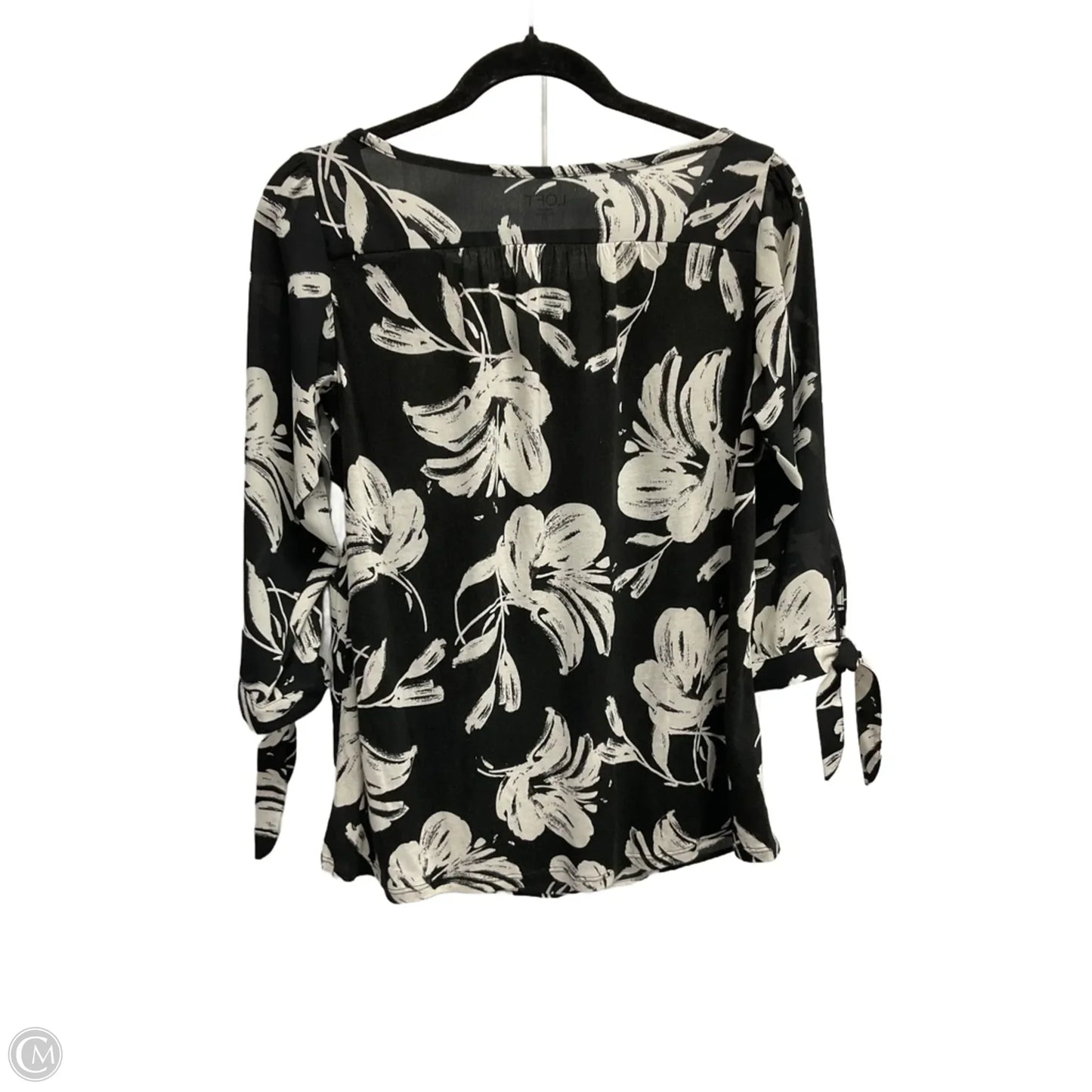 Blouse Long Sleeve By Loft In Floral Print, Size: Xs