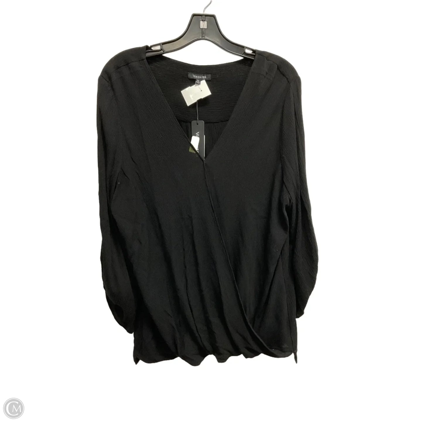 Blouse Long Sleeve By Cmc In Black, Size: Xl