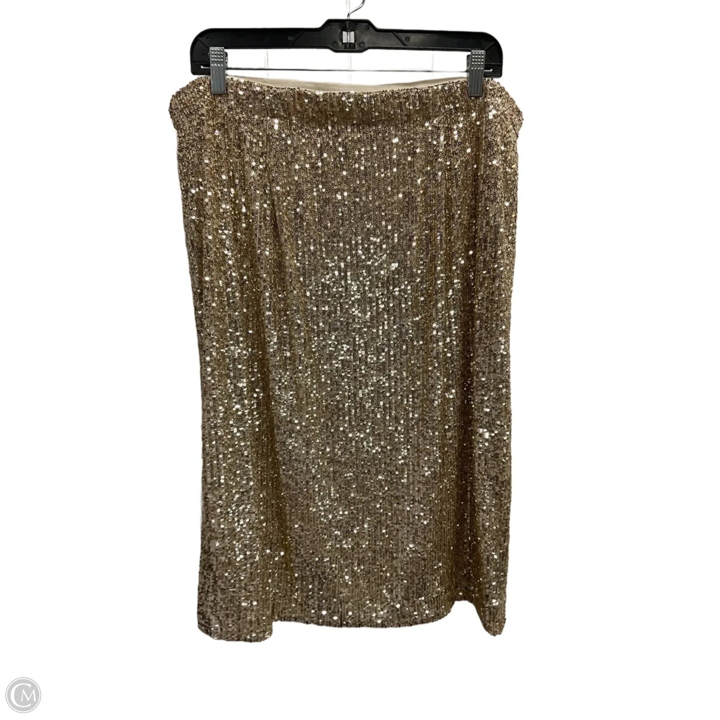 Skirt Midi By Ann Taylor In Gold, Size: Xlp