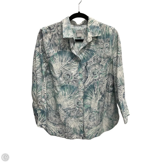 Top Long Sleeve By Chicos In Multi-colored, Size: M