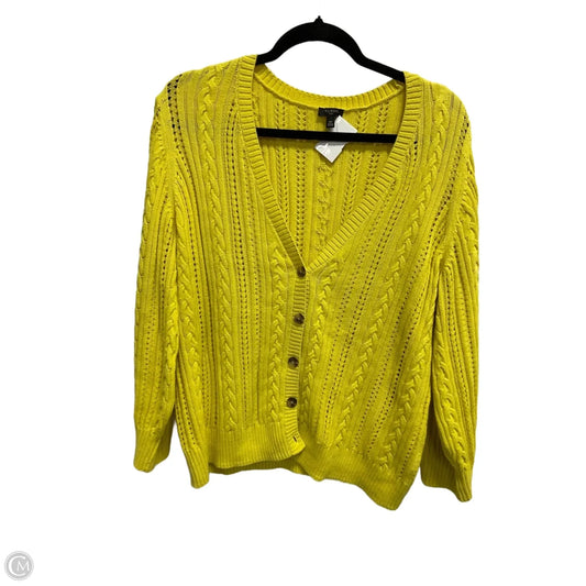 Cardigan By Talbots In Yellow, Size: 2x