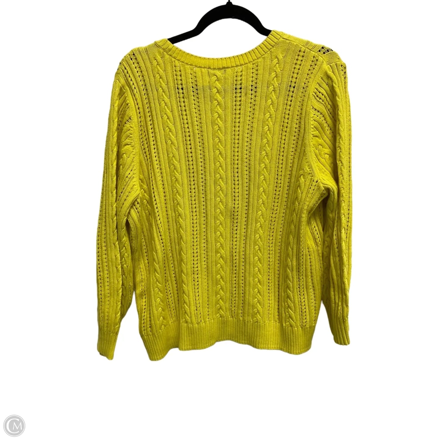 Cardigan By Talbots In Yellow, Size: 2x