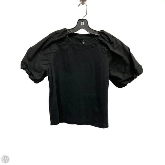 Top Short Sleeve By Banana Republic In Black, Size: M