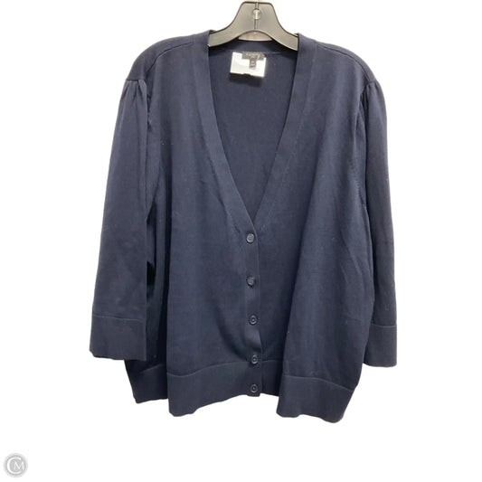 Cardigan By Talbots In Navy, Size: 3x