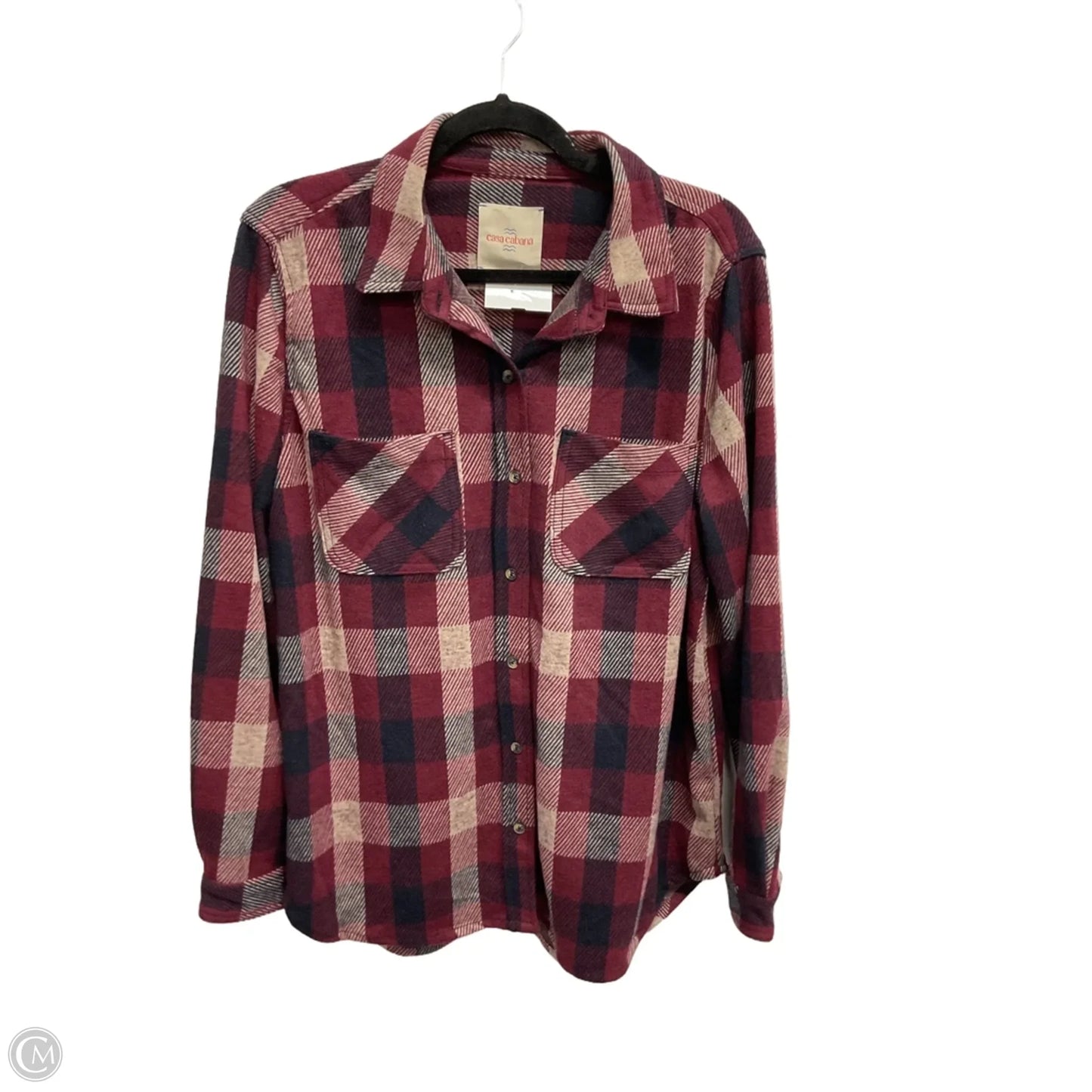 Jacket Shirt By Cmc In Plaid Pattern, Size: Xl
