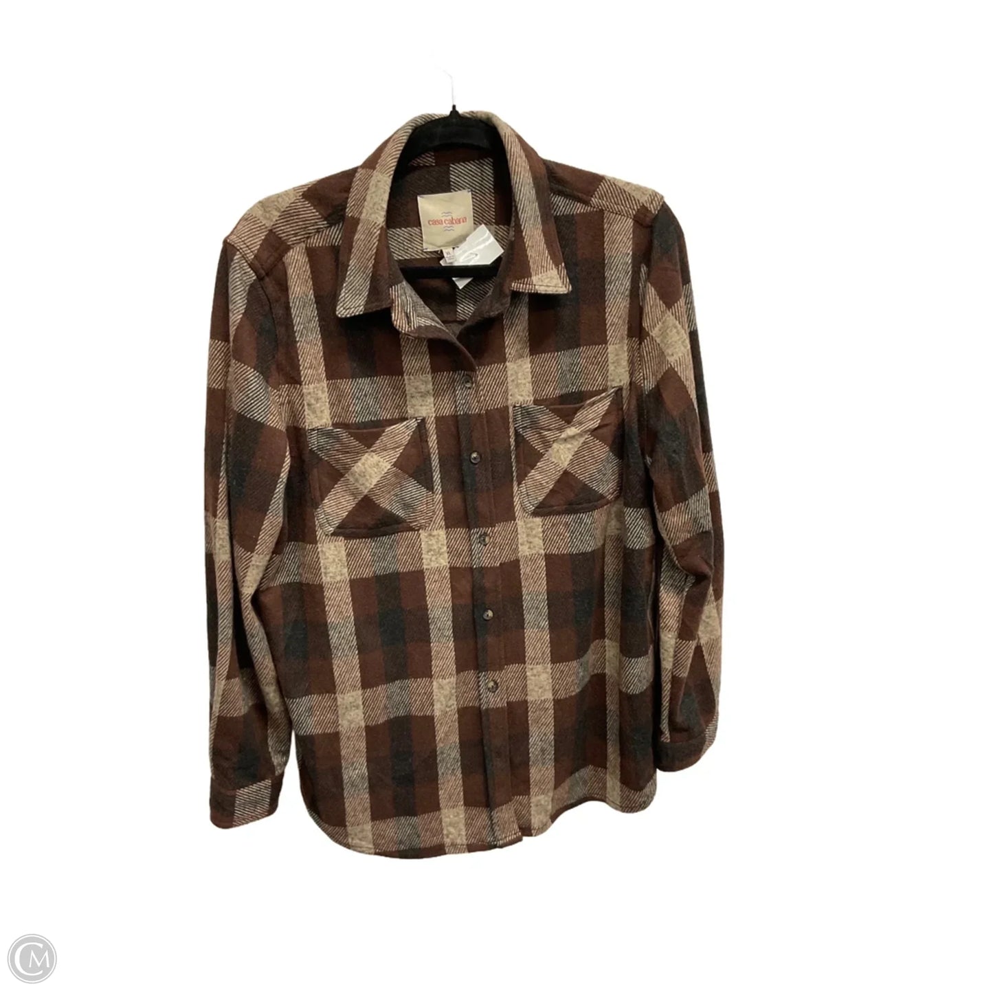 Jacket Shirt By Cmc In Plaid Pattern, Size: Xl