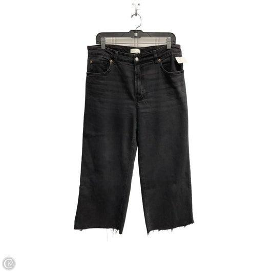 Jeans Wide Leg By H&m In Black, Size: 12