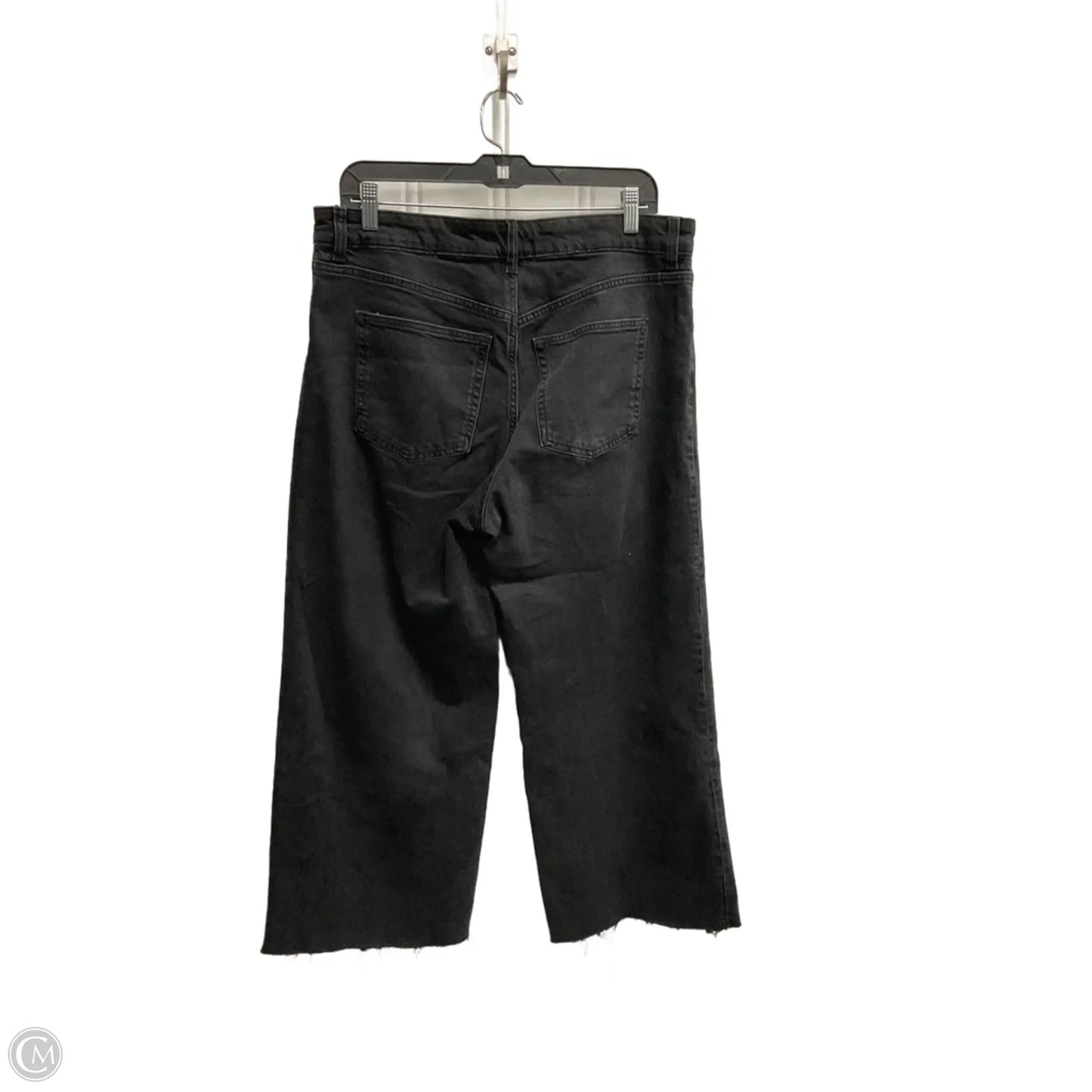 Jeans Wide Leg By H&m In Black, Size: 12
