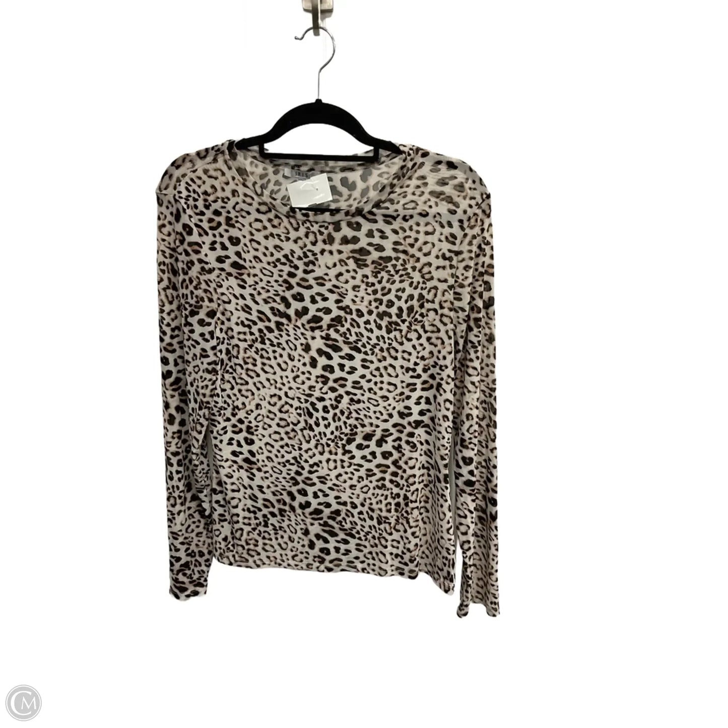 Top Long Sleeve Basic By Iris In Animal Print, Size: 2x
