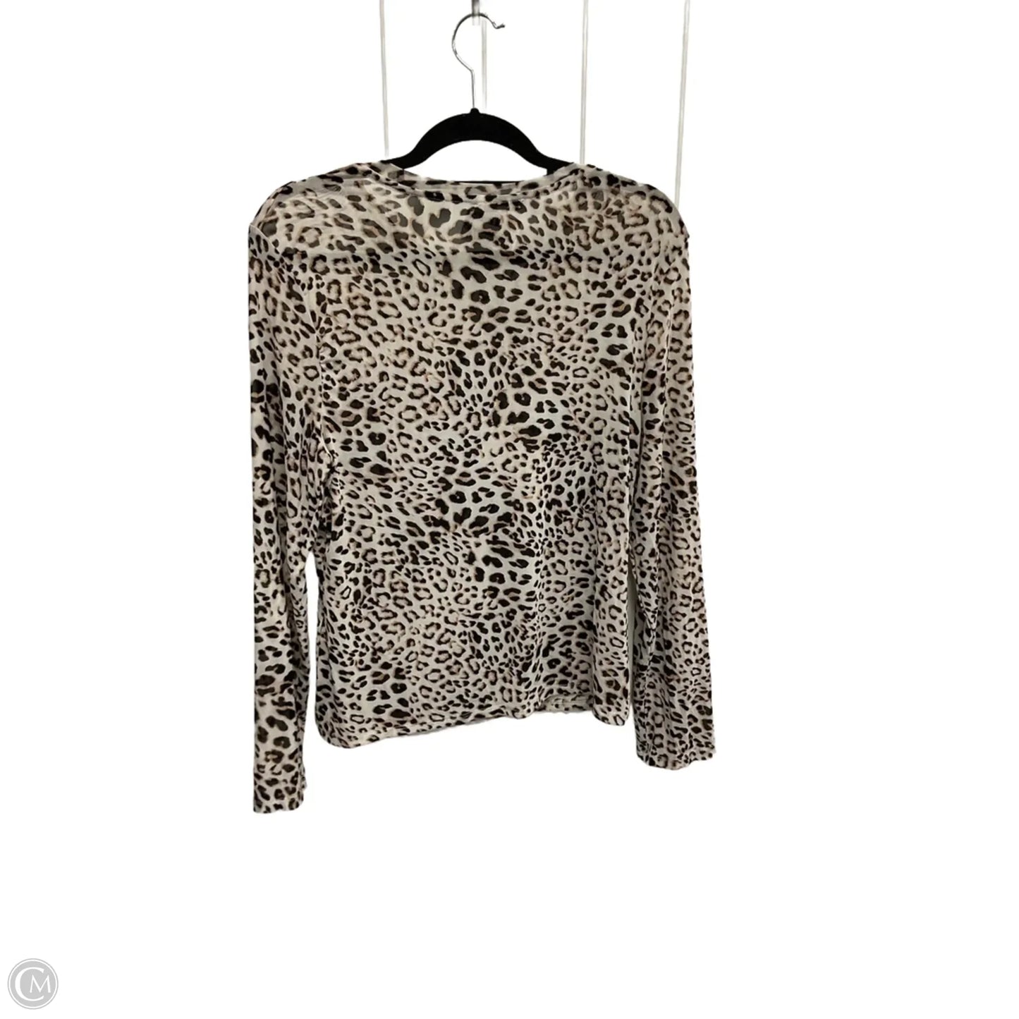Top Long Sleeve Basic By Iris In Animal Print, Size: 2x