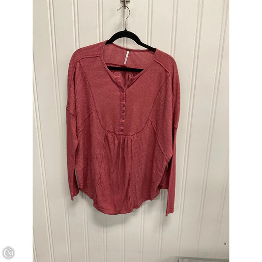 Top Long Sleeve By Free People In Red, Size: M