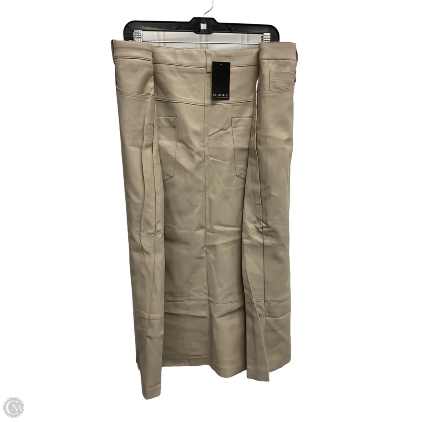 Skirt Midi By Eloquii In Beige, Size: 26