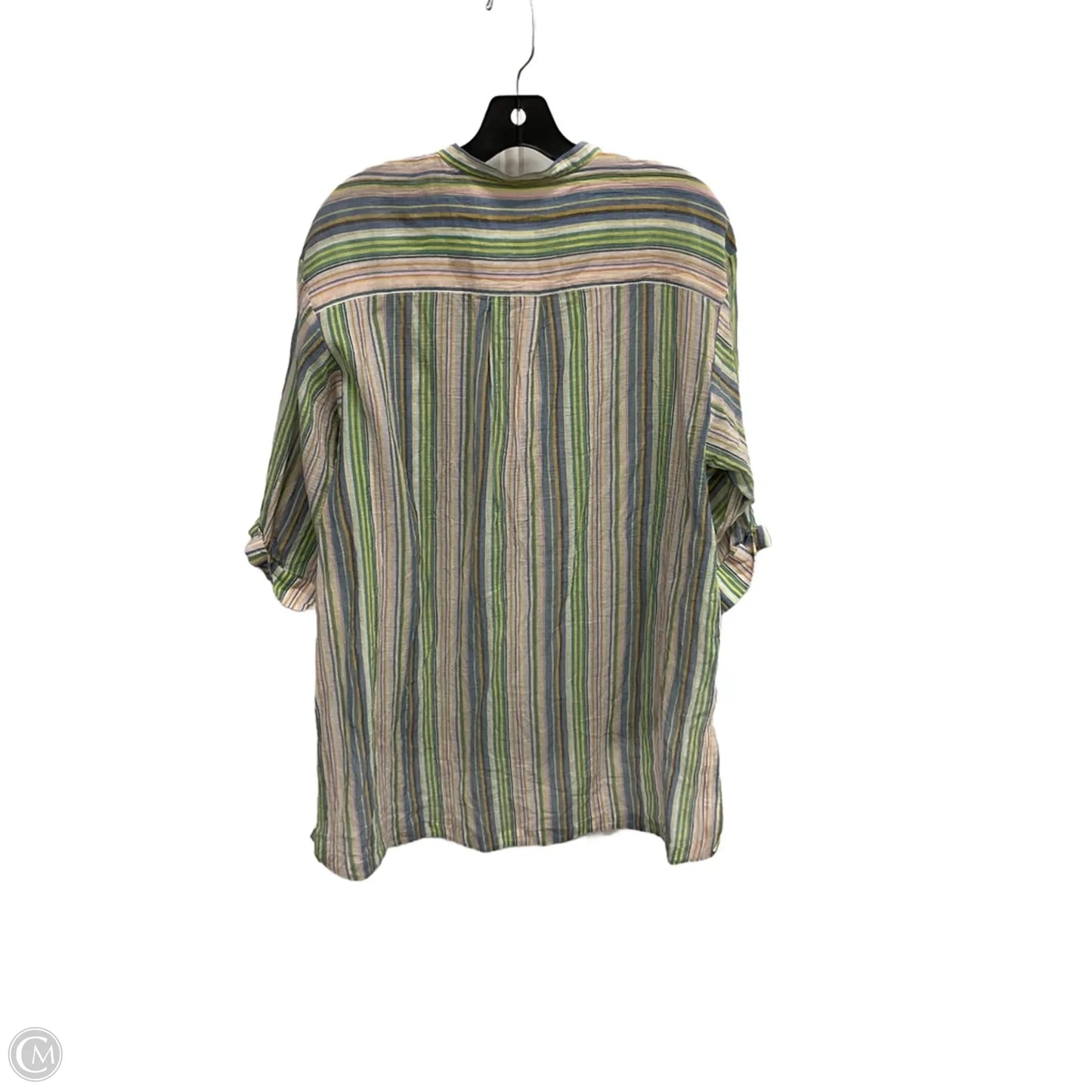 Tunic 3/4 Sleeve By Maeve In Striped Pattern, Size: Mp