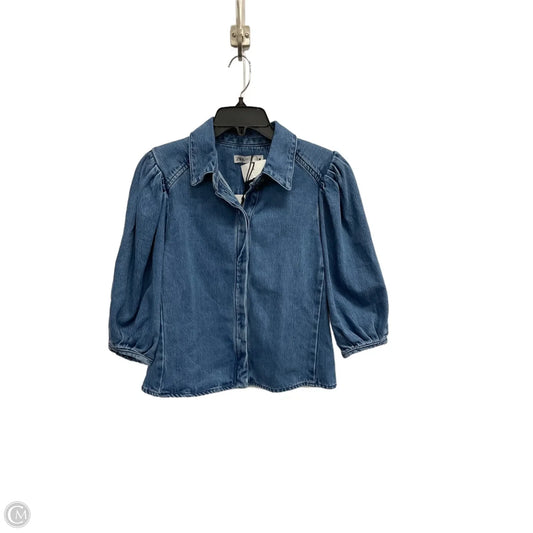Jacket Denim By Zara In Blue, Size: L