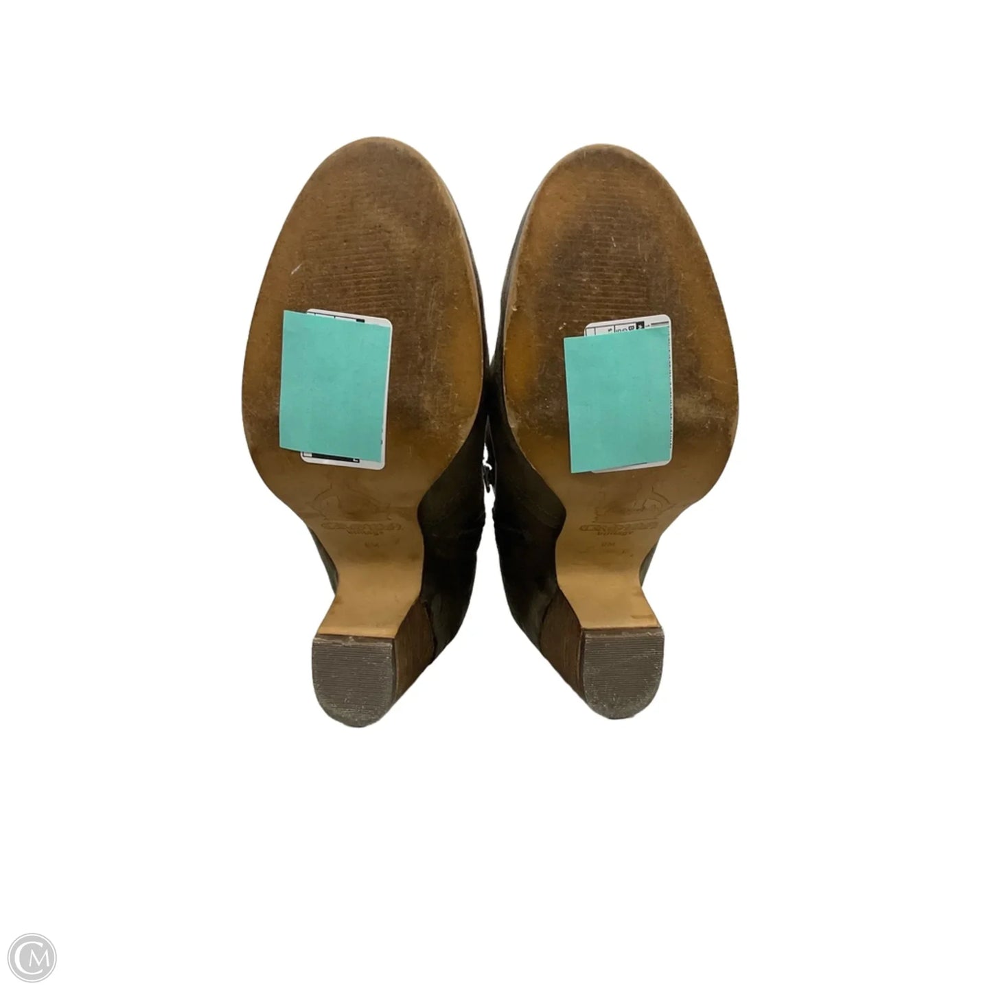 Boots Ankle Heels By Crown Vintage In Green, Size: 9