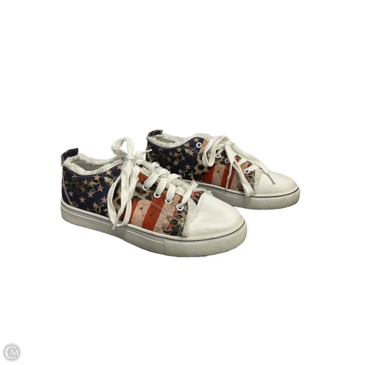 Shoes Sneakers By Clothes Mentor In Blue & Red & White, Size: 8
