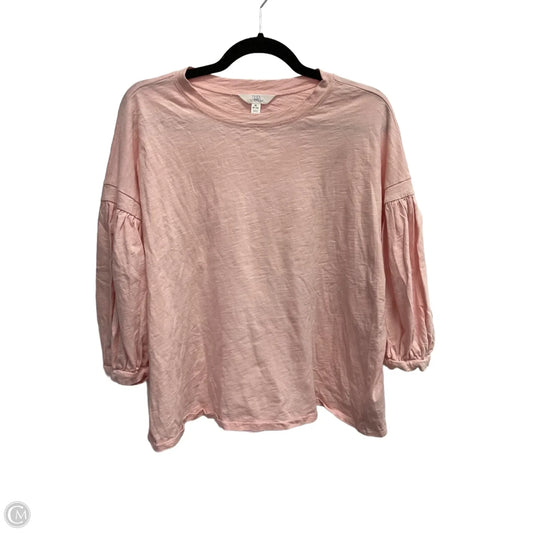 Top 3/4 Sleeve By Time And Tru In Pink, Size: M