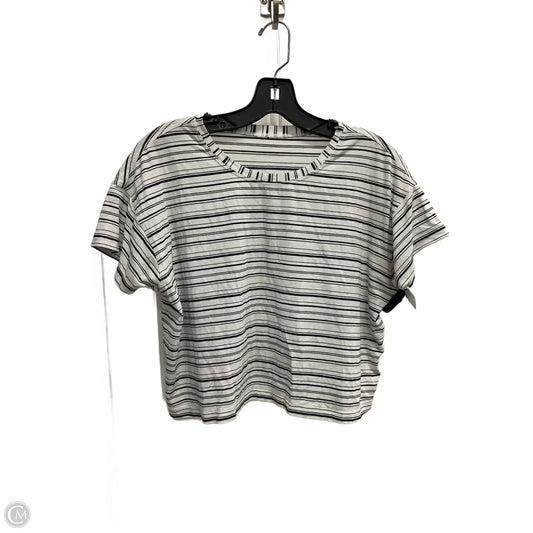 Top Short Sleeve By Lululemon In Striped Pattern, Size: M