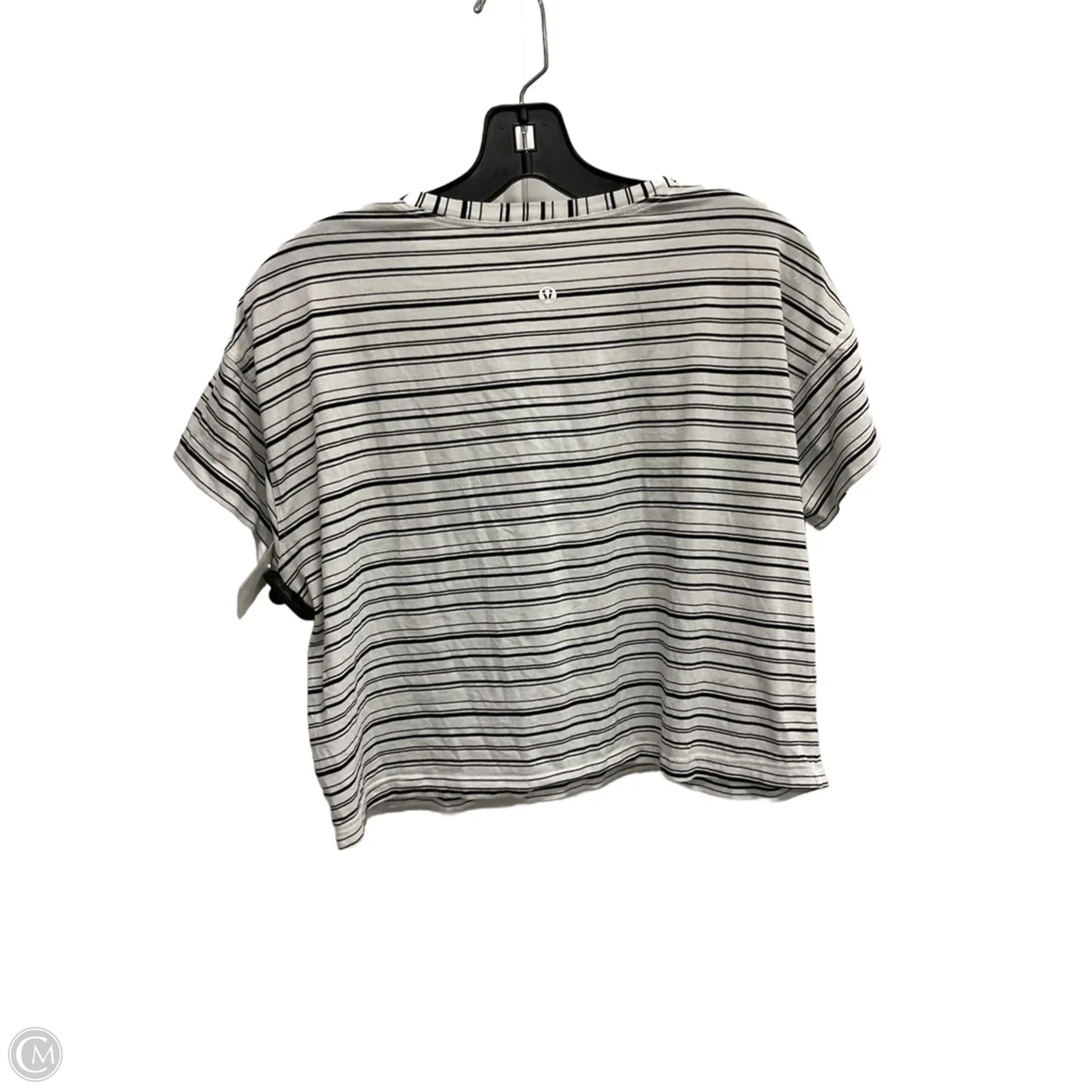 Top Short Sleeve By Lululemon In Striped Pattern, Size: M