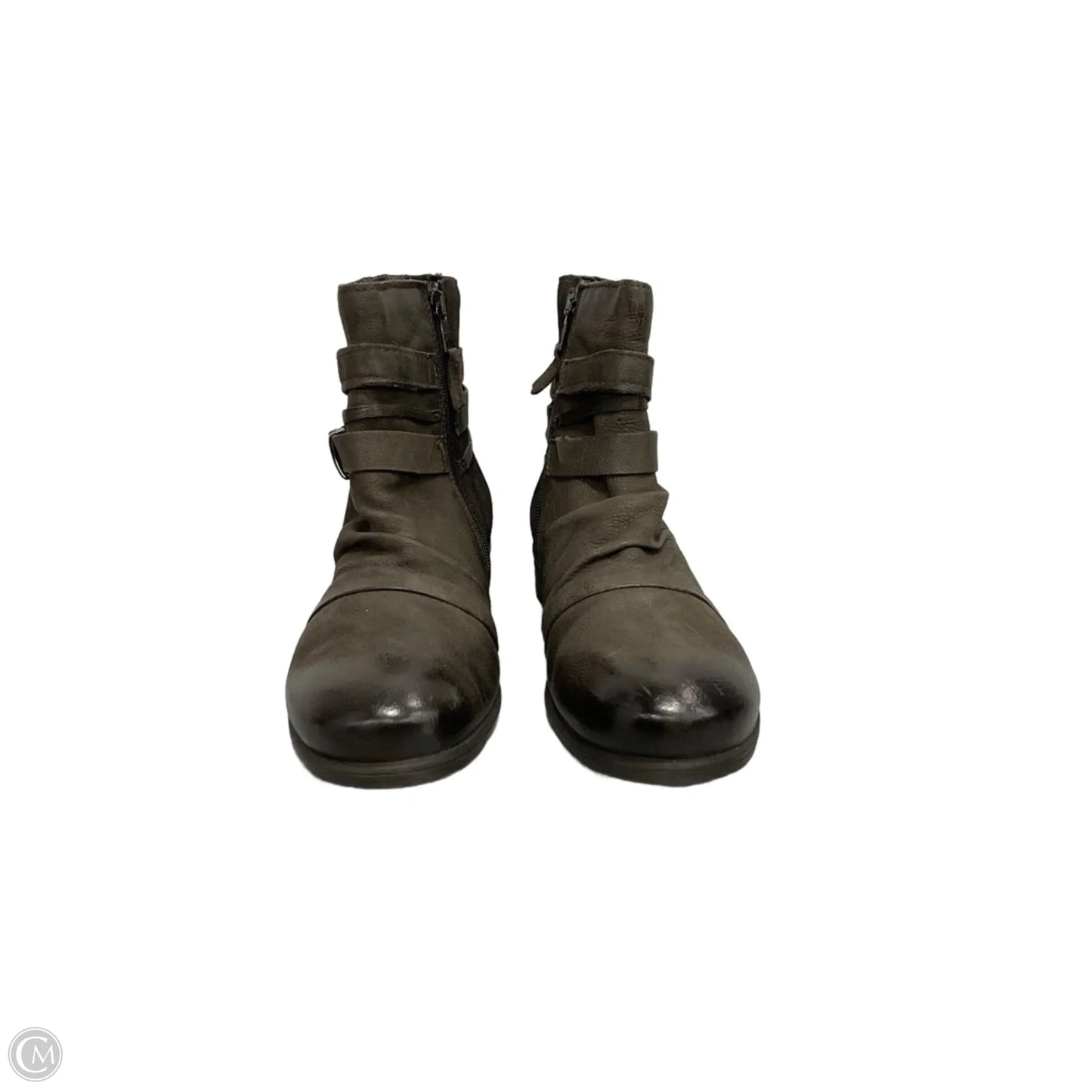 Boots Ankle Heels By Miz Mooz In Brown, Size: 8