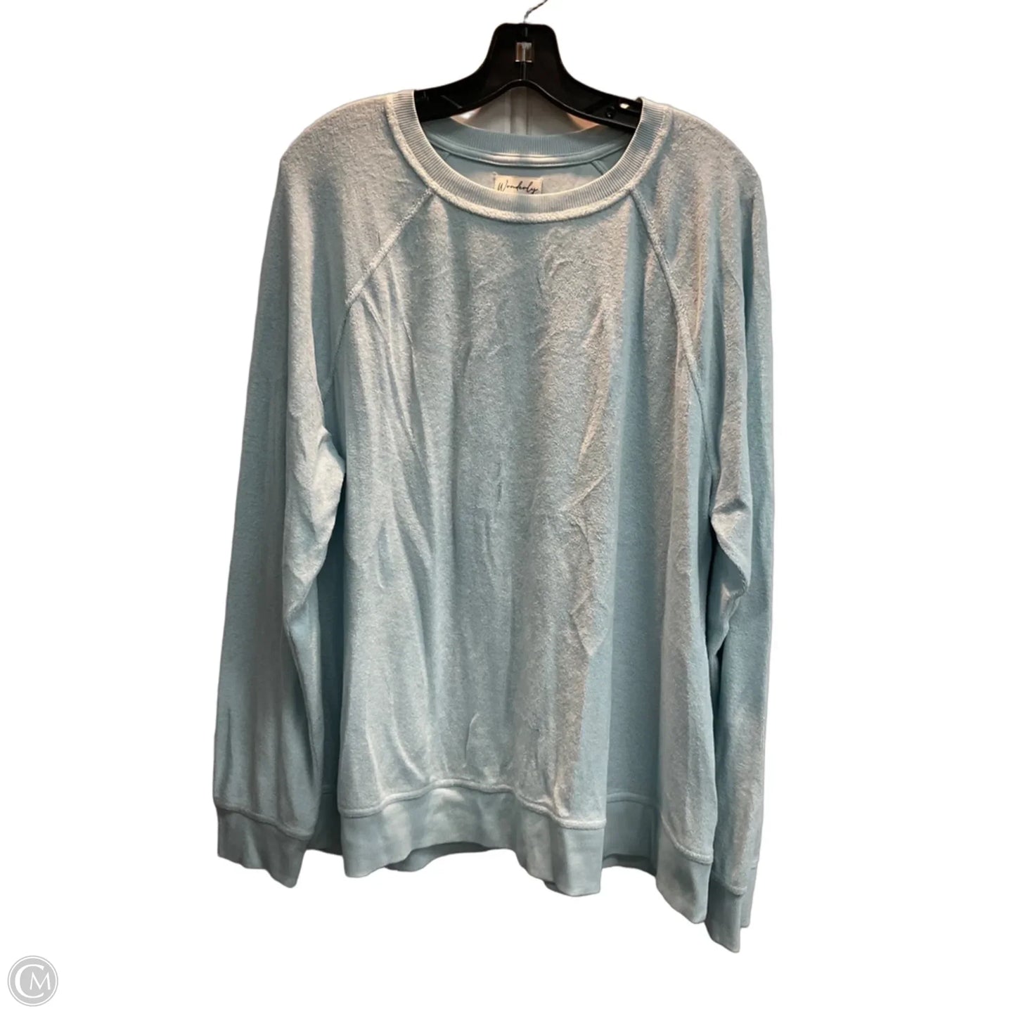Top Long Sleeve By Wonderly In Blue, Size: Xl