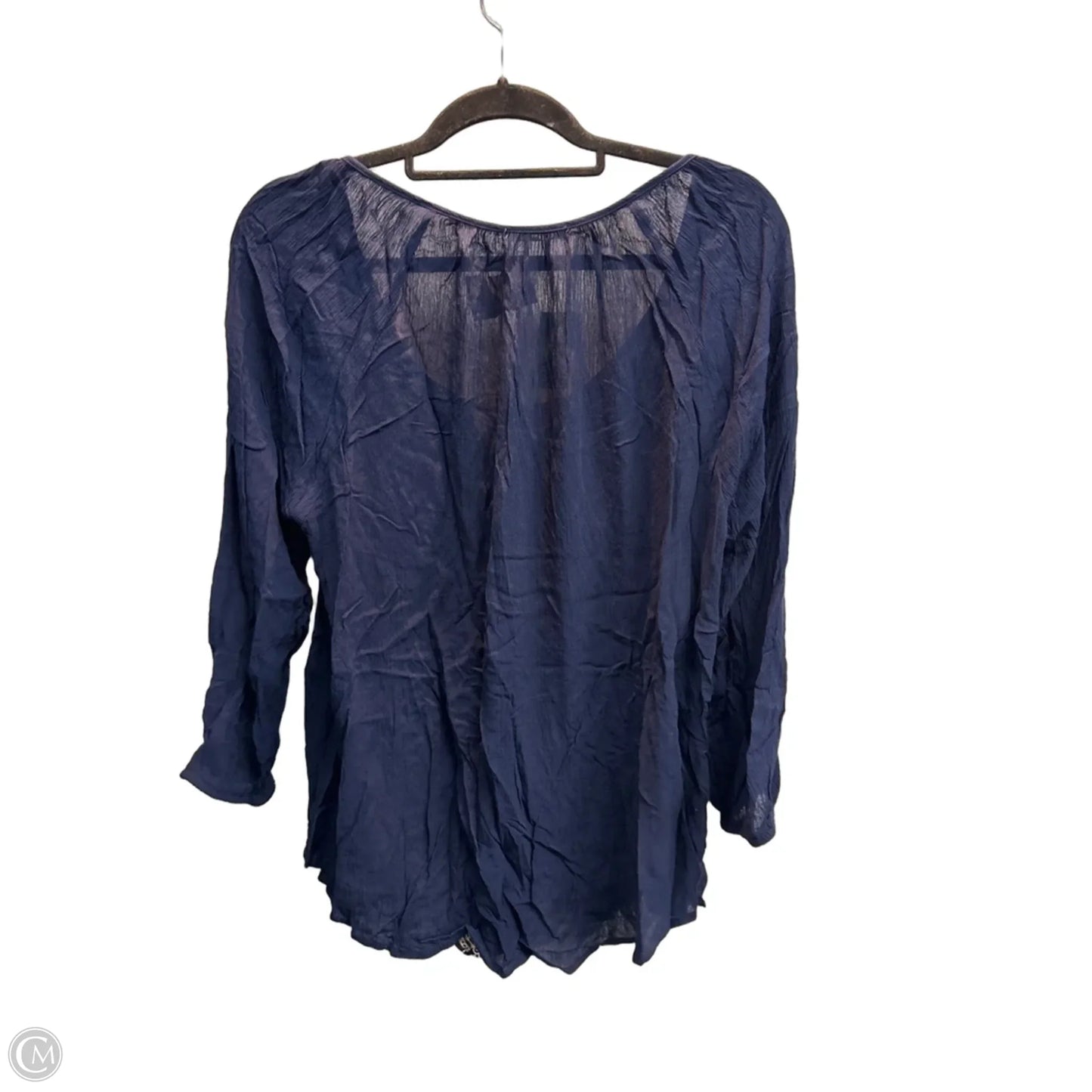 Top Long Sleeve By Maurices In Navy, Size: L