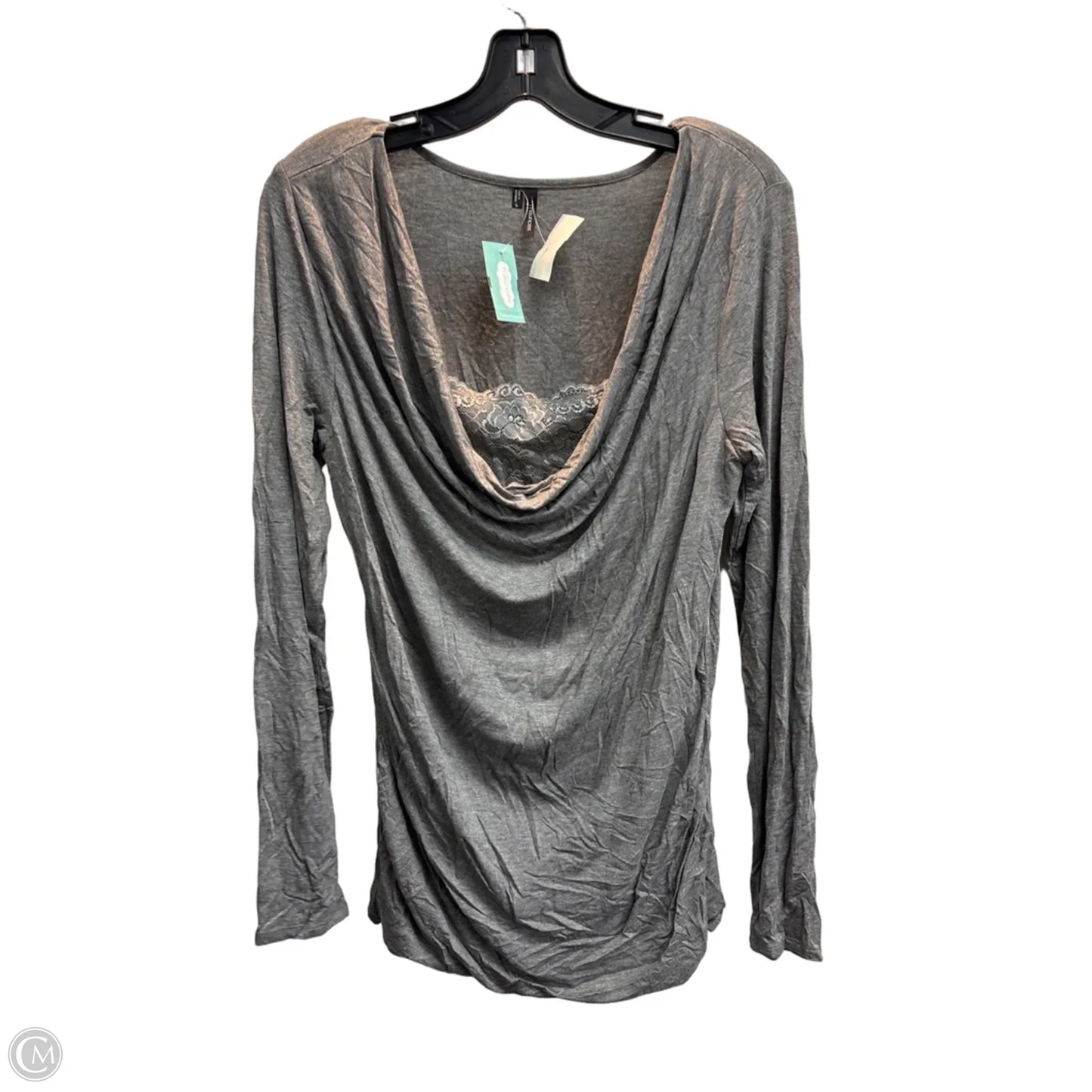 Top Long Sleeve By Maurices In Grey, Size: L
