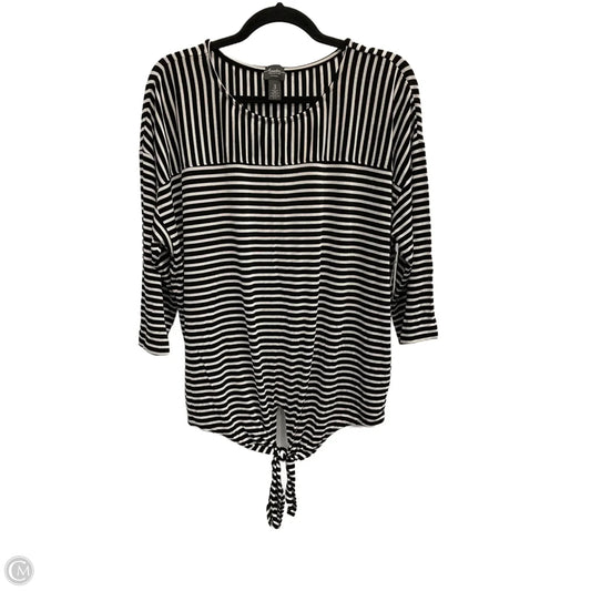 Top Long Sleeve By Chicos In Striped Pattern, Size: Xl