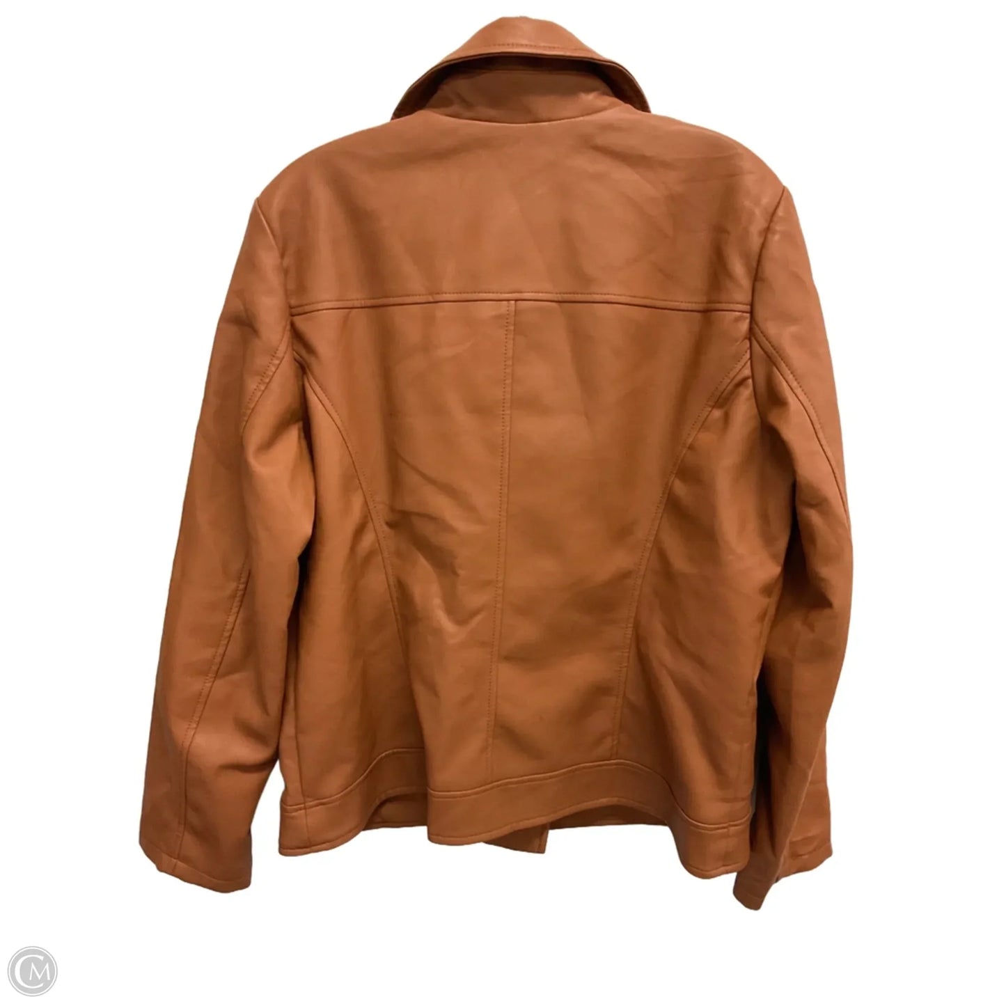 Jacket Moto By Ana In Brown, Size: L