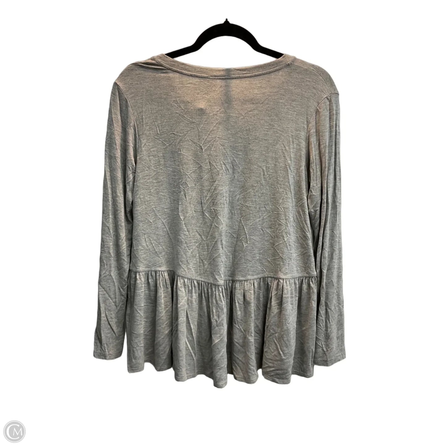 Top Long Sleeve By Alya In Grey, Size: Xs