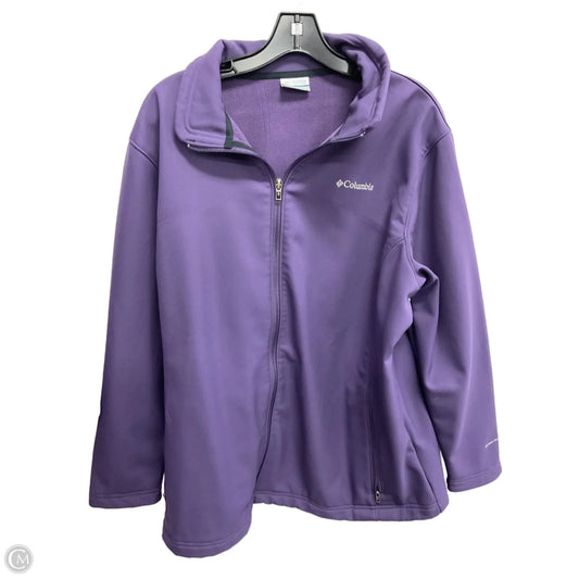 Athletic Jacket By Columbia In Purple, Size: 2x